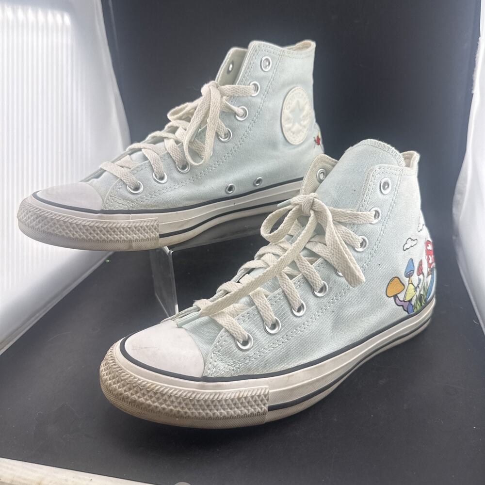 Converse Chuck Taylor All Star Hi Mushrooms Chance of Rain Blue W= 9 M= 7